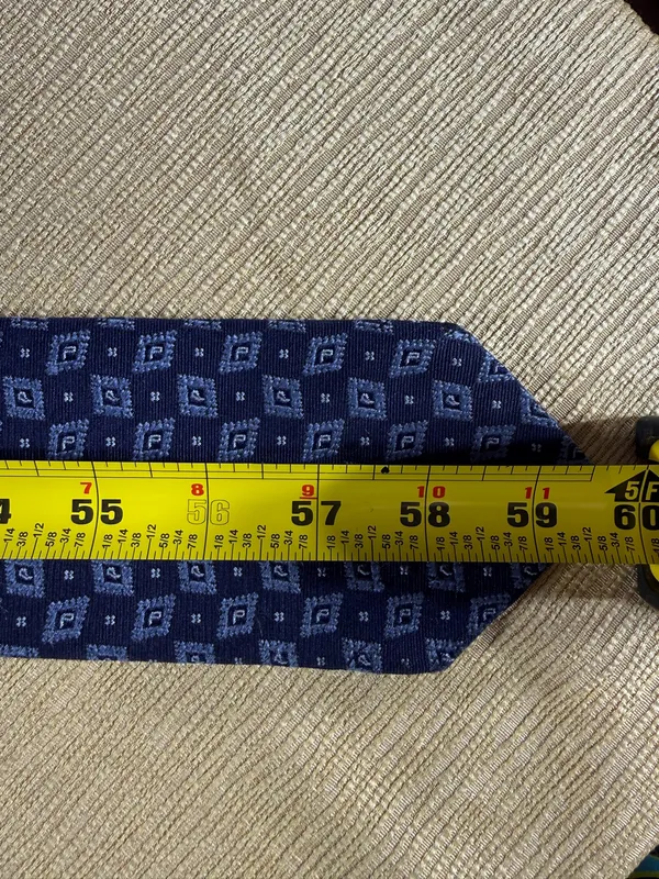 Brooks Brothers Men’s Tie Navy Blue Geometric Makers and Merchants 59.5” - Image 4