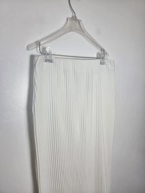 NEW Marc New York White Midi Skirt Pleated Formal Church Wedding Bridal Medium - Image 5