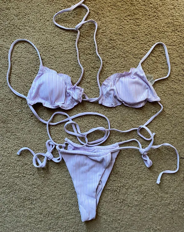 Pastel Pink Two Piece Bikini Size XS - Image 5
