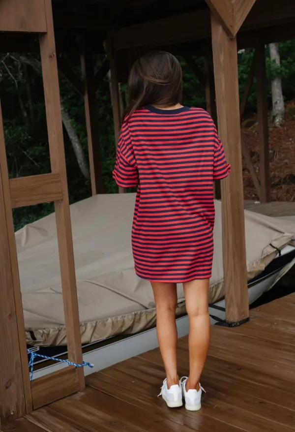 These Three Boutique Stripe Knit Pullover Dress - Image 3