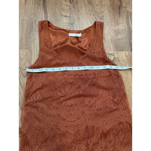 ‎Lush womens rust layered fringe dress XS - Image 9