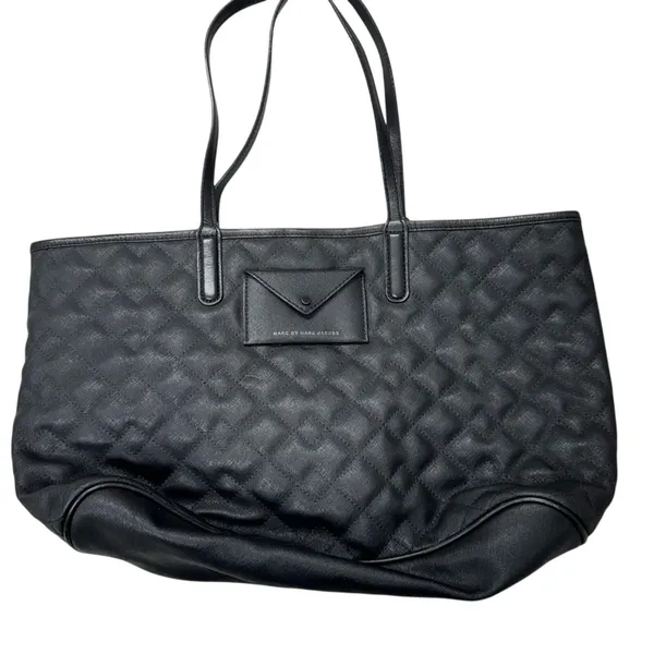 Marc by Marc Jacobs Black Quilted Tote Shoulder Bag With Pouch Purse Handbag - Image 2