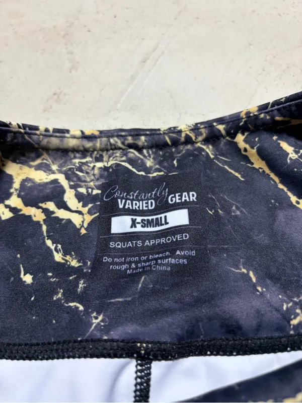 Constantly varied gear Black and Gold Marble Active Leggings capris xsmall - Image 4