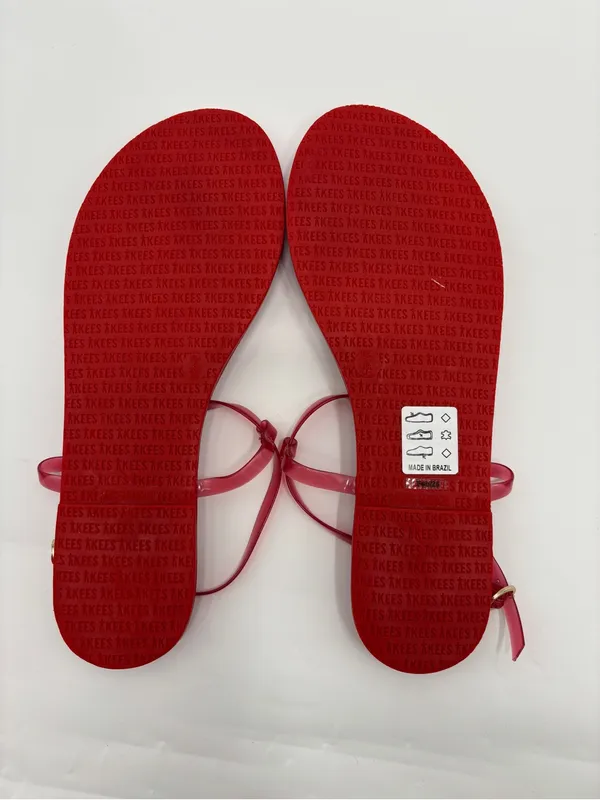 Limited-edition TKEES X J.Crew jelly sandals Vintage Red - Image 3