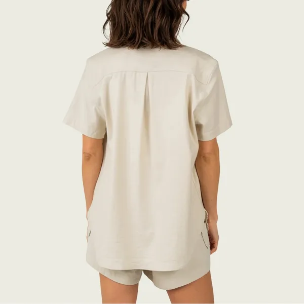 NWT Marsh Wear linen button up‎ shirt White Size XS - Image 2