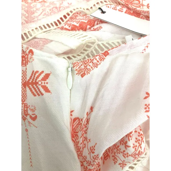 BB Dakota Havana Floral Maxi Dress NWT Size 10 White Peach Boho V-Neck - Image 9