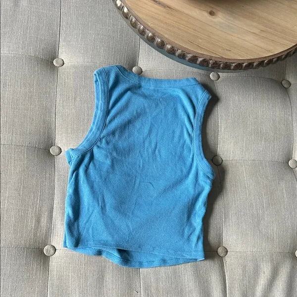 PACSUN Basics Baby Blue‎ Ribbed Tank Size XS - Image 6