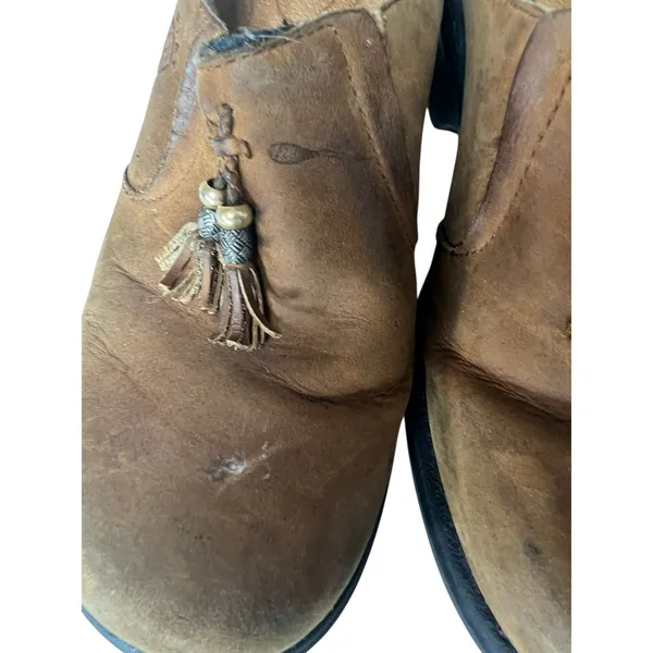 Ariat Mendocino Tassel Dark Aged Shoes Clogs Women's 8B Leather Slip-on - Image 3