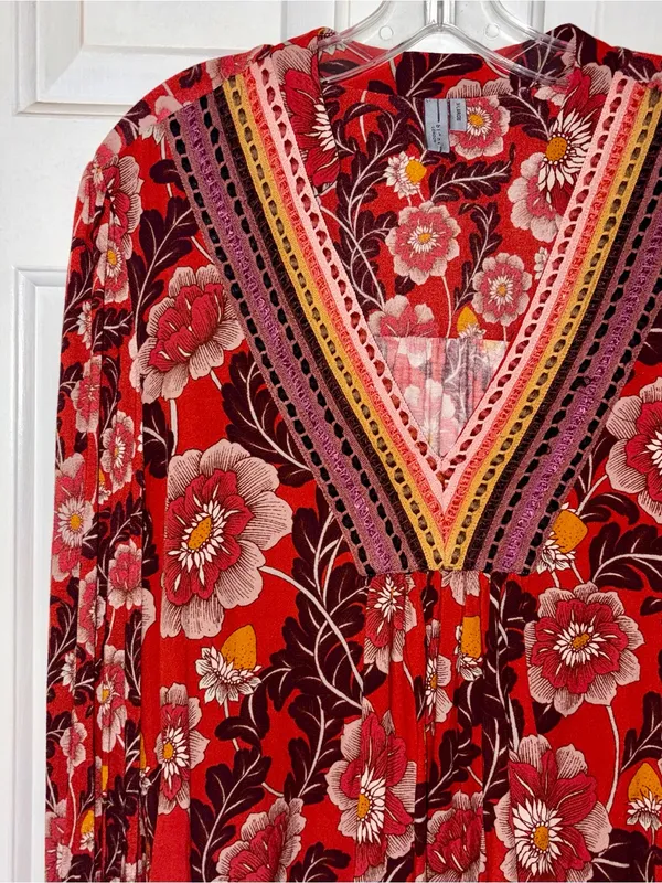 Blank London Anthropologie Stephanie Long Sleeve V-Neck Top - Image 3