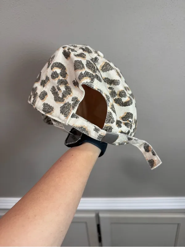 NWT Aerie Leopard Print Beige Baseball Cap - Women's Fashion Accessory - Image 3