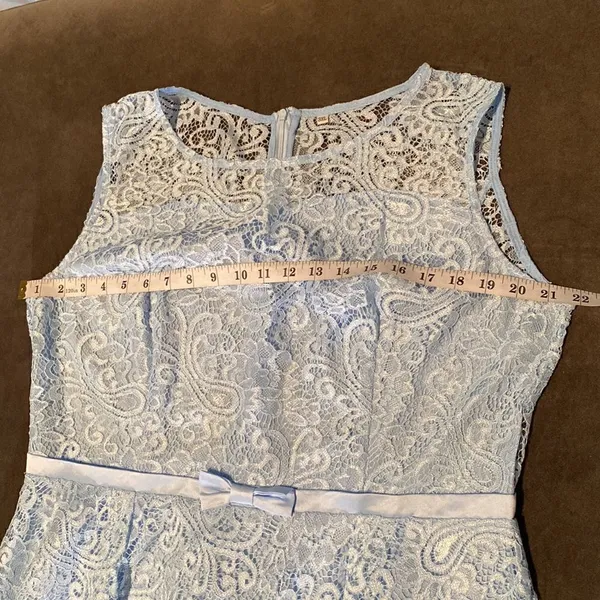 Women’s Blue Floral Lace High Low Cocktail Party Bridesmaid Dress Size XL NEW - Image 11
