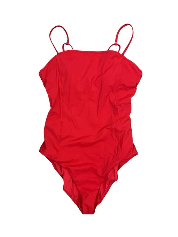 Vuori Red One Piece Swimsuit Square Neck Adjustable Strap Athletic Swimwear S - Image 2