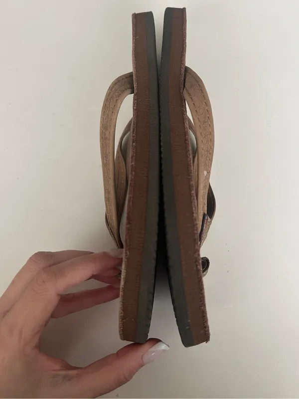 Rainbow Sandals Women’s Single Layer Leather Sandals flip flops - Image 3
