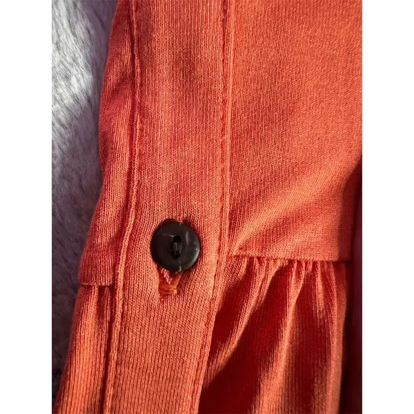 Chic Soul Wonderly Women's XL Orange Button-Up Tunic Top Long Sleeve Casual - Image 7
