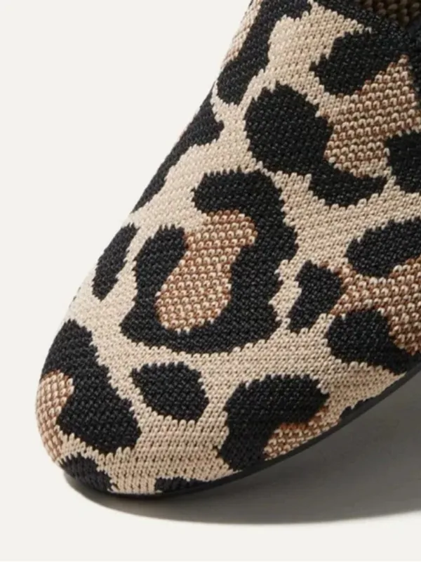 Rothy’s The Almond Toe Loafer Retired Desert Cat Leopard Print Knit Flats 5.5 - Image 14