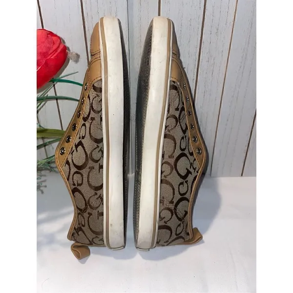 GUESS Brown/Tan Trainers Size 6 - Image 5