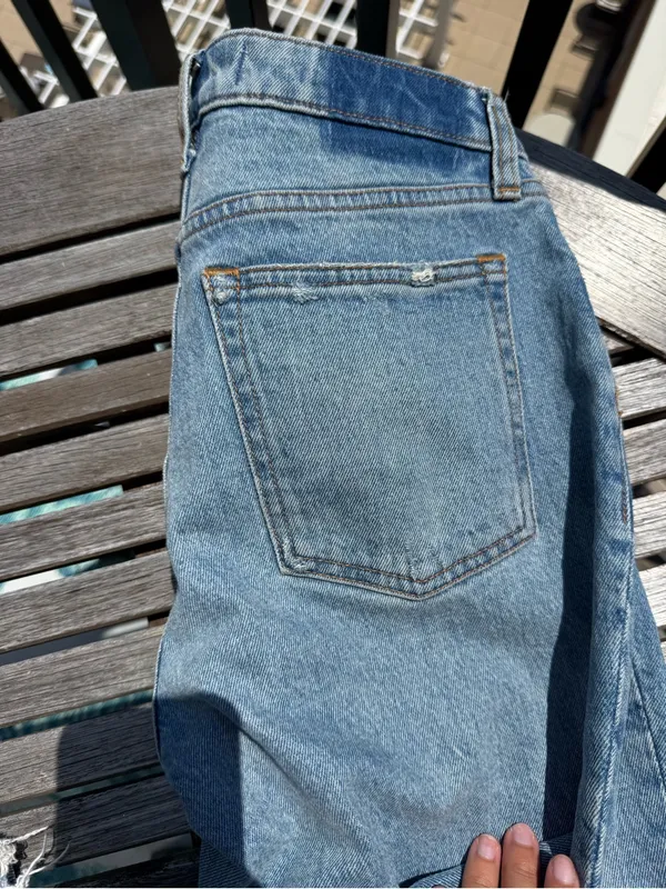 Abercrombie & Fitch Light Blue Distressed Boyfriend Jeans - Image 3