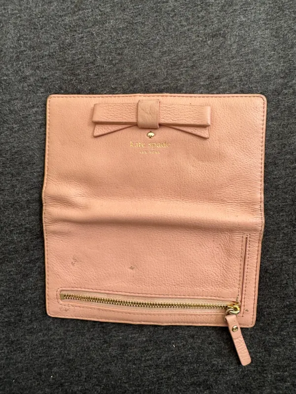 kate spade New York Pink Bow Zip-Around Wallet - Image 3