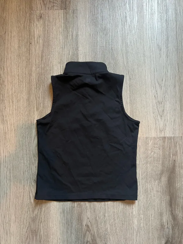 Aerie FLX Black Quarter Zip Sleeveless Top Size S - Image 2