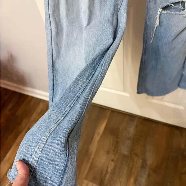 RE/DONE x LEVIS wide leg reworked jeans‎ exposed zipper size 25 - Image 3