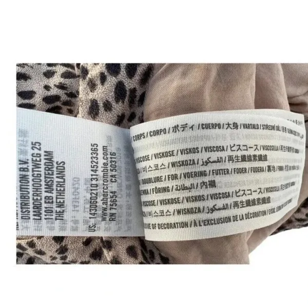 Ambercrombie & Fitch Leopard Print Skirt‎ Size XS Ruffle Hem￼ Fully Lined​​​ - Image 4