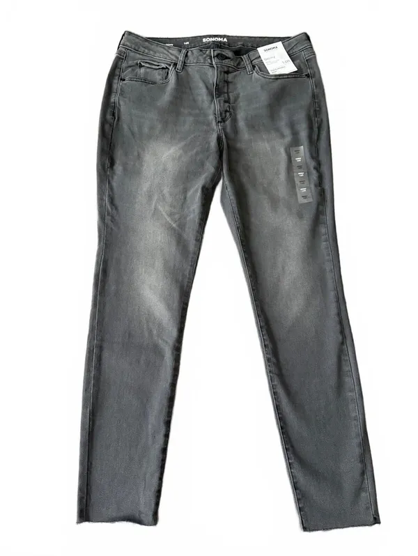 Sonoma The Everyday Jean Women's Size 14 Skinny Mid-Rise Cutoff Streetwear Urban - Image 2