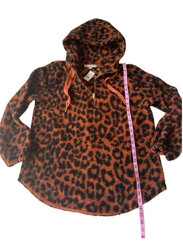 LOFT leopard print sherpa hoodie - Image 7