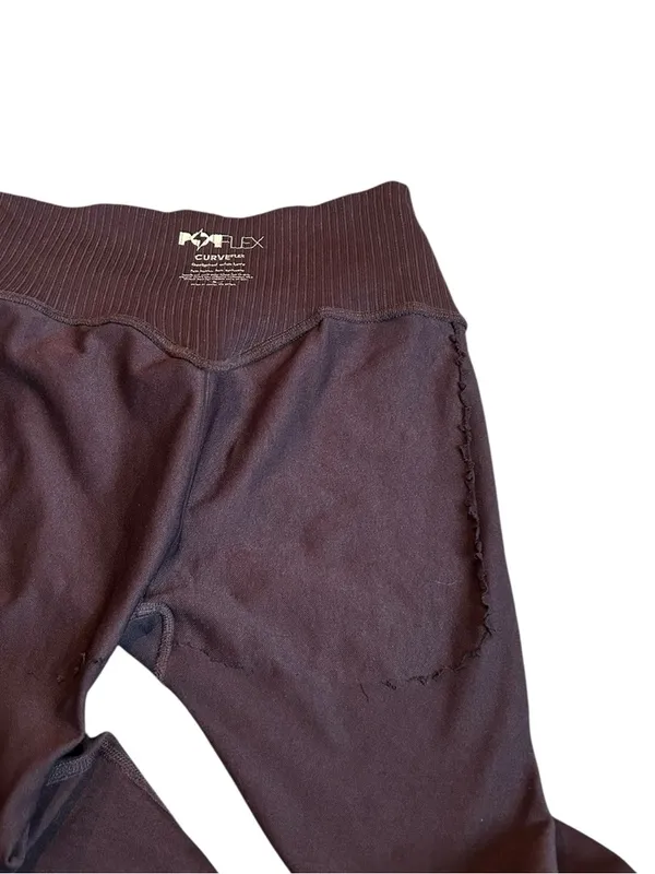 POPFLEX brown crossover leggings Size 10 - Image 4