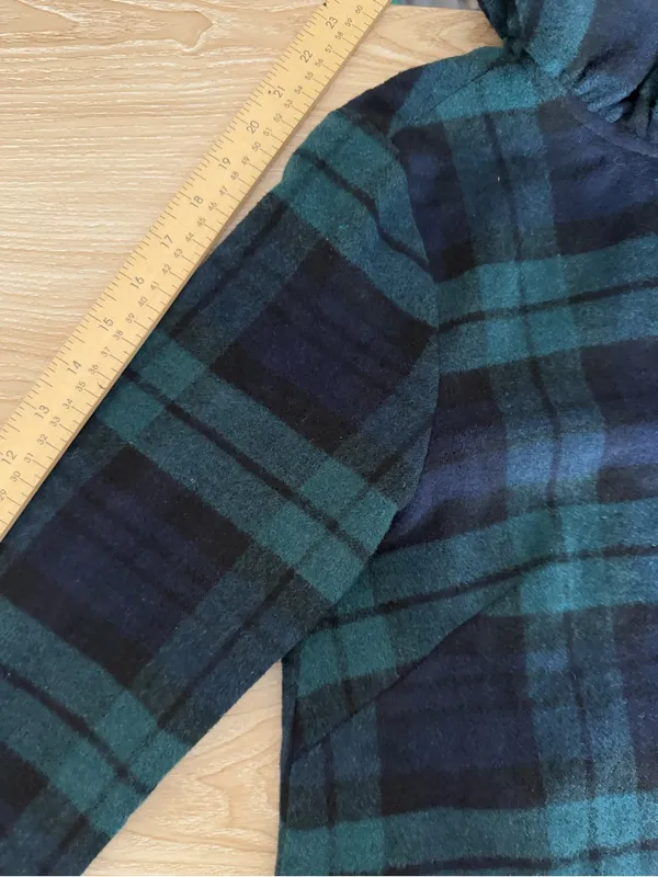 Tuckernuck Medium Blackwatch Daphne Dress Plaid Green Wool Holiday Christmas - Image 12