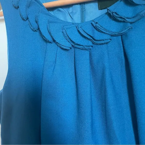 J. Crew Suiting Blue Sheath Career Dress Shift Office size 6 Classic Preppy‎ - Image 3
