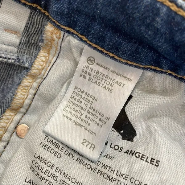 AG Alexxis‎ Boot Jeans 27R High Rise Vintage Fit Raw Hem Flare Premium Denim - Image 8
