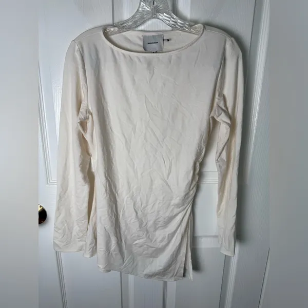 Reformation Margot Asymmetric Knit Top in Fior Di Latte M - Image 2