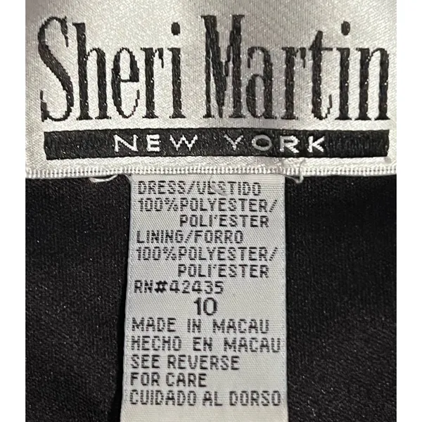 Sheri Martin New‎ York Women's Black Red Tan Sleeveless Dress Size 10 - Image 3