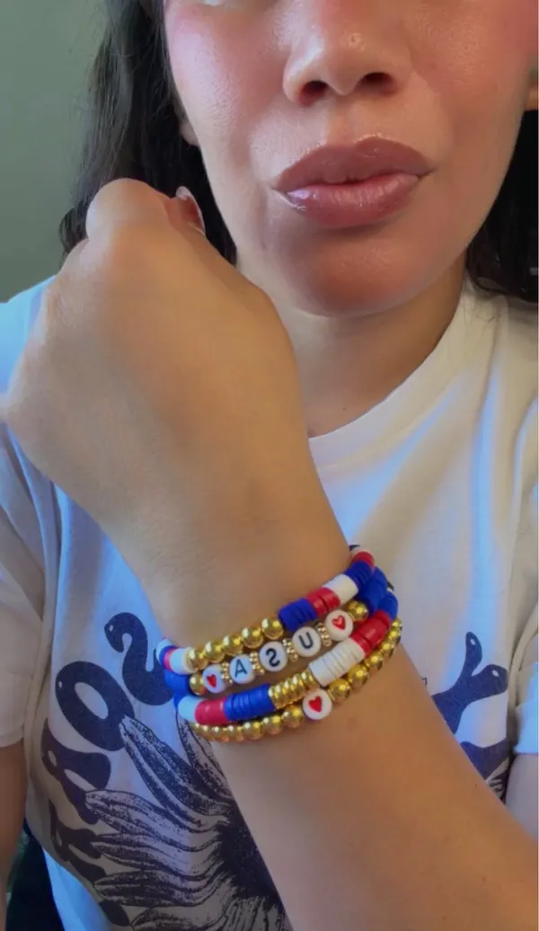 4 of July bracelet set of 4 - Image 2