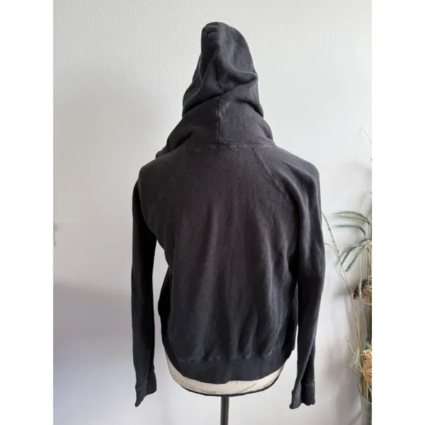 Standard James Perse Black Full Zip Hoodie Sweatshirt Made in USA Size 1‎ - Image 3