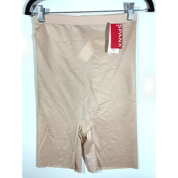 Spanx SPANXshape Invisible High-Waisted Mid-Thigh Short 10233R Champagne Beige L - Image 2