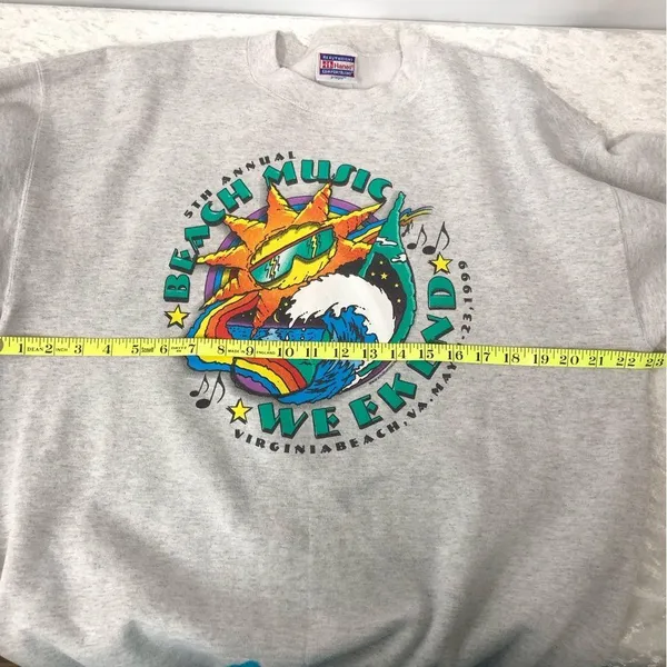 Vintage 1999 Virginia Beach Music weekend crew neck sweatshirt - Image 5