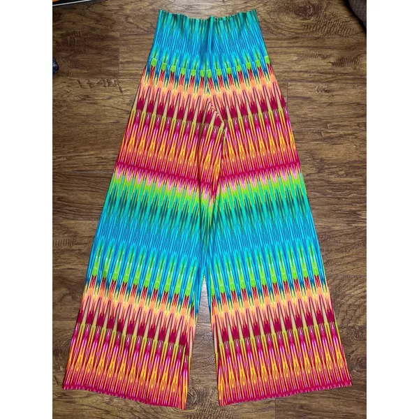 Patti Biggs Palazzo Pants Out of the Blue Collection High Waisted Wide Leg Sz M - Image 2