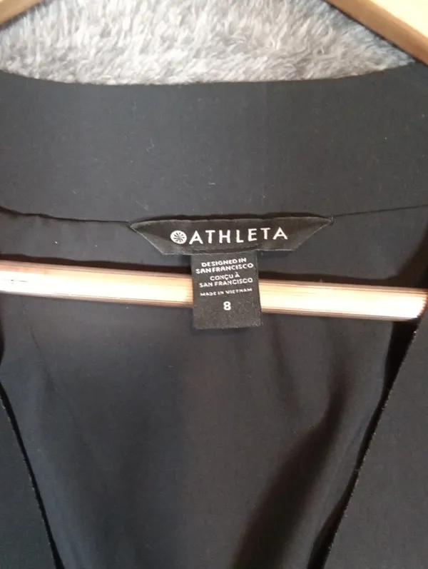 Athleta Avenue Blazer Womens Size 8 Black Stretch Travel Office Buniness Classic - Image 4