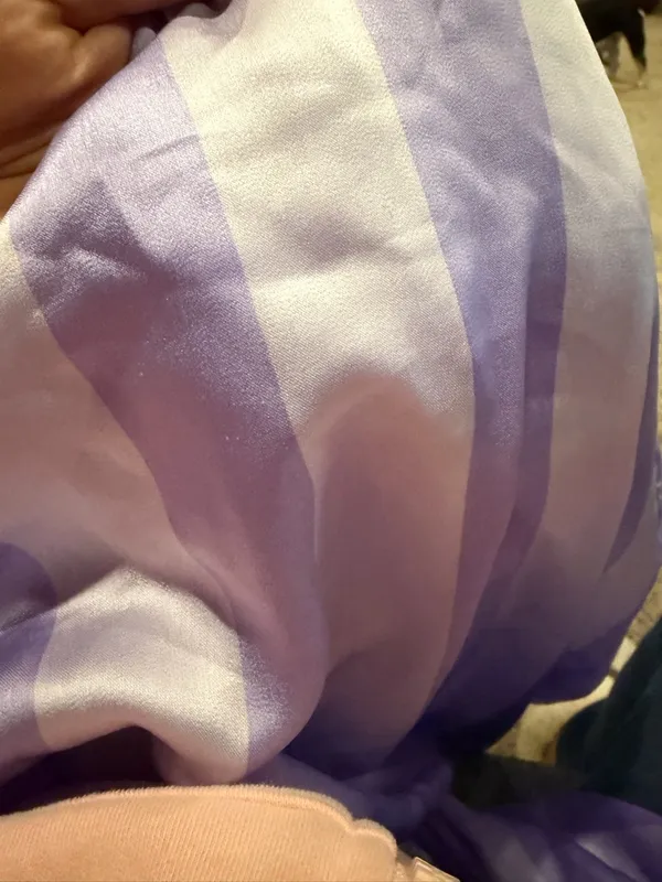LOFT Lavender & White Striped Two-Piece Pajama Set - Image 3