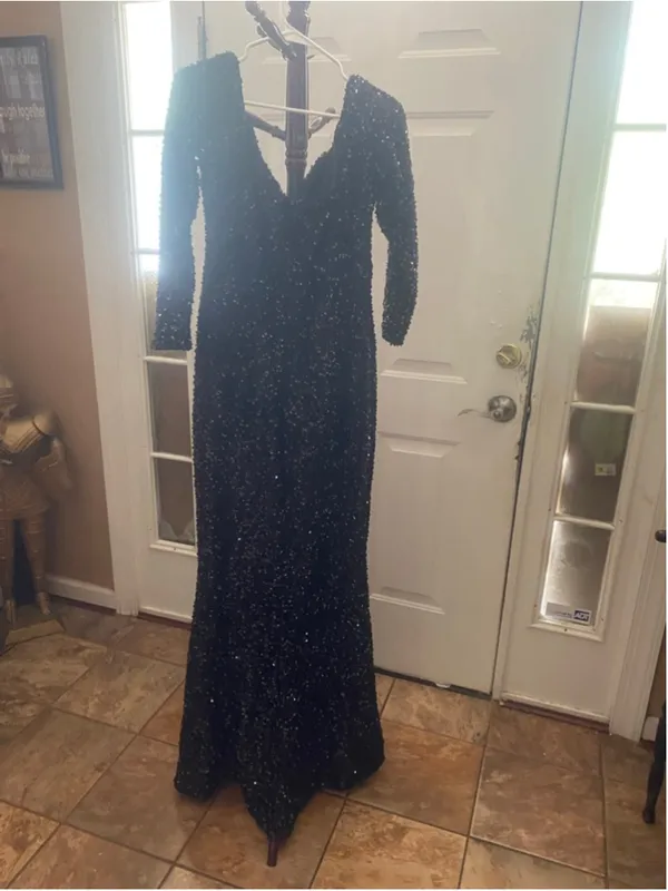 Women's HOUSE OF CHIC Black Sequin Dress 2XL - Image 10