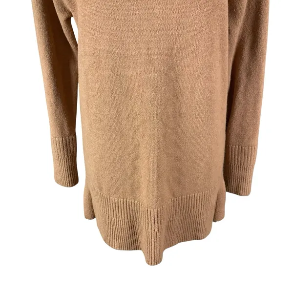 Moth Tan Mock Neck Pullover Sweater Long Sleeve‎ Ribbed Hem Soft Knit XS - Image 3
