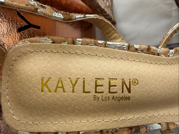 KAYLEEN By Los Angeles Myra-40 in Leopard Silver Metalic Platform Heels - Image 5