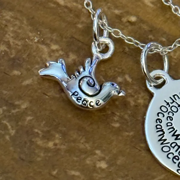 Life is Good 925 silver inspirational layered charm pendant necklace - Image 4