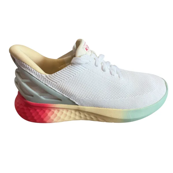 KIZIK Athens Slip On Sneakers Women's 7 Wide White Sunrise Comfort Hands Free - Image 5