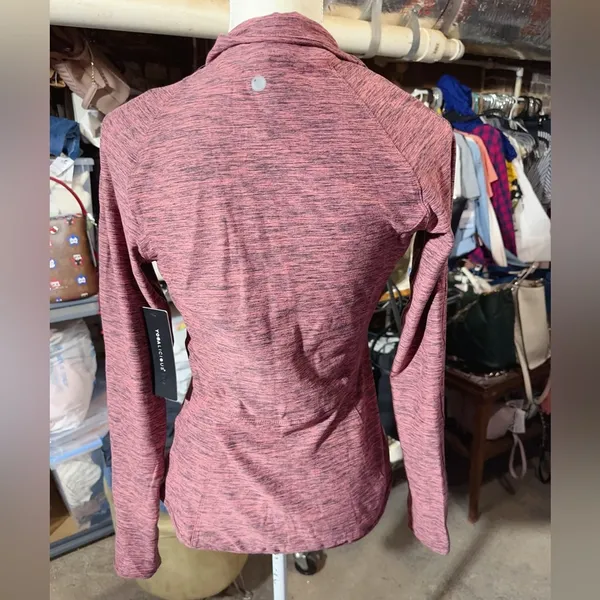 YOGALICIOUSLUX color HTR.SLATE ROSE super stretchy active jacket top long sleeve - Image 3