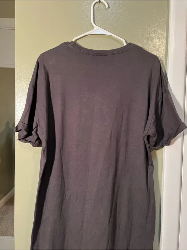 Dazy Women's Size XL Midi T-Shirt Dress Dark Gray White‎ Marvelous Construct - Image 7