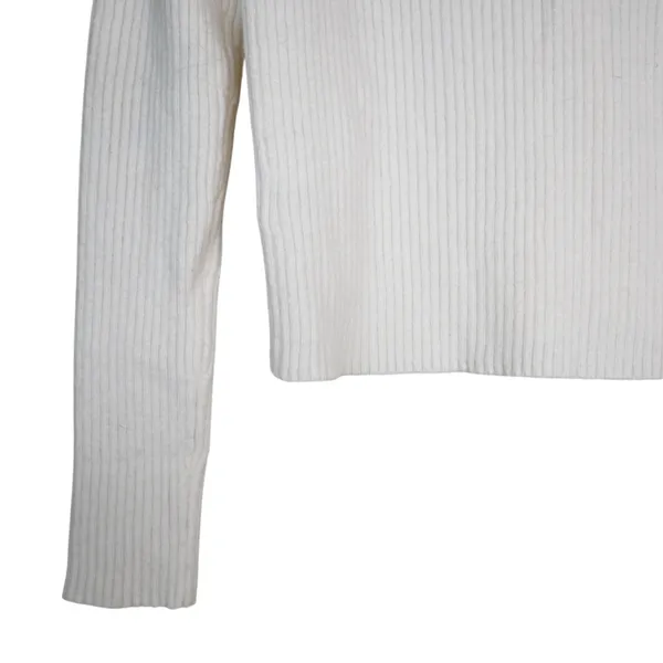 Witty Fox Women's S Rhinestone Heart Button Up Cropped Cardigan Sweater - Image 6