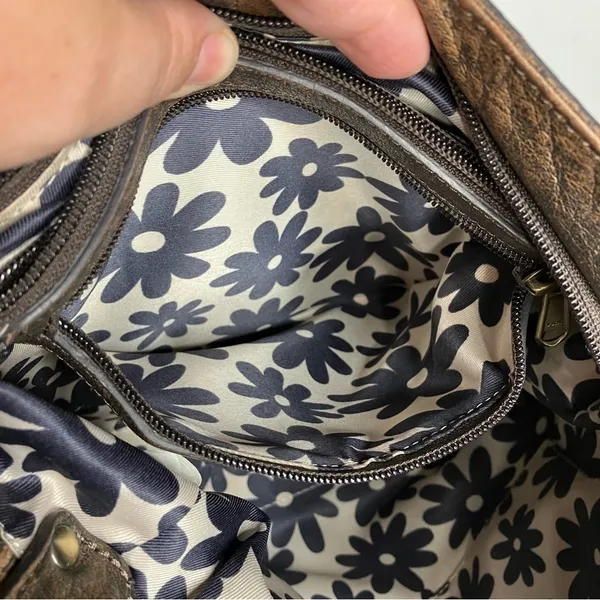 Noni Bossi brown leather hobo‎ bag - Image 10