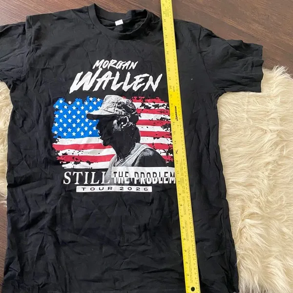 Nwot Black Morgan Wallen Still The Problem Tour 2026 T-shirt Size L - Image 5
